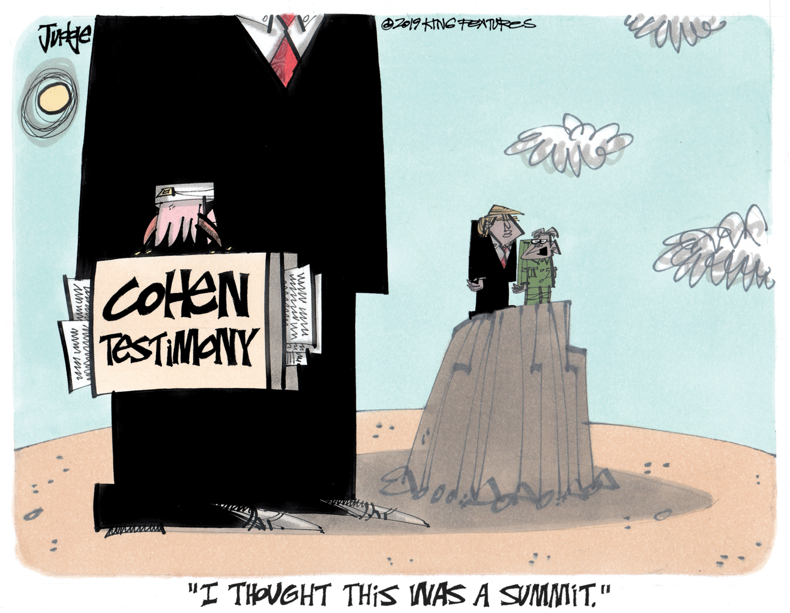 Artwork OCR: 7019KING FEATURES COHEN TESTIMANY "I THOUGHT THIS WAS A SUNMMIT" www mu 7019KING FEATURES COHEN TESTIMANY "I THOUGHT THIS WAS A SUNMMIT" www mu