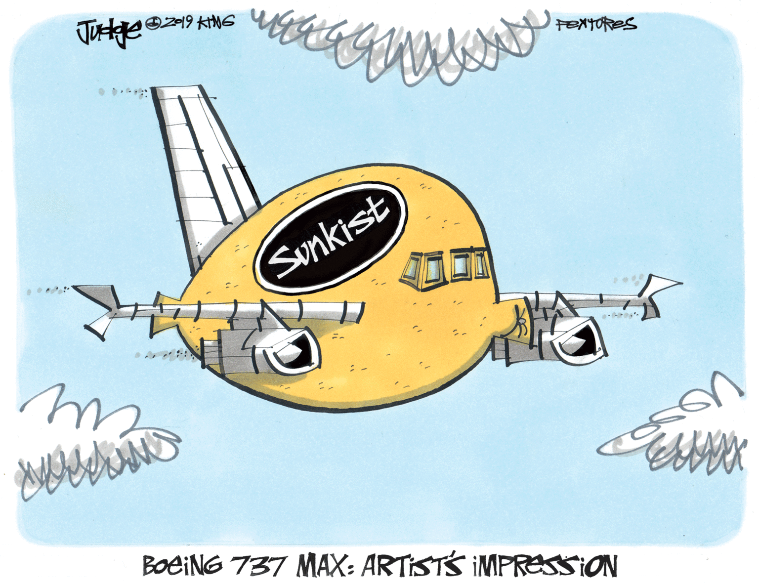 Illustration OCR: Sunkist BOCING 737 MAX: ARTISTS IMPRESSION Sunkist BOCING 737 MAX: ARTISTS IMPRESSION