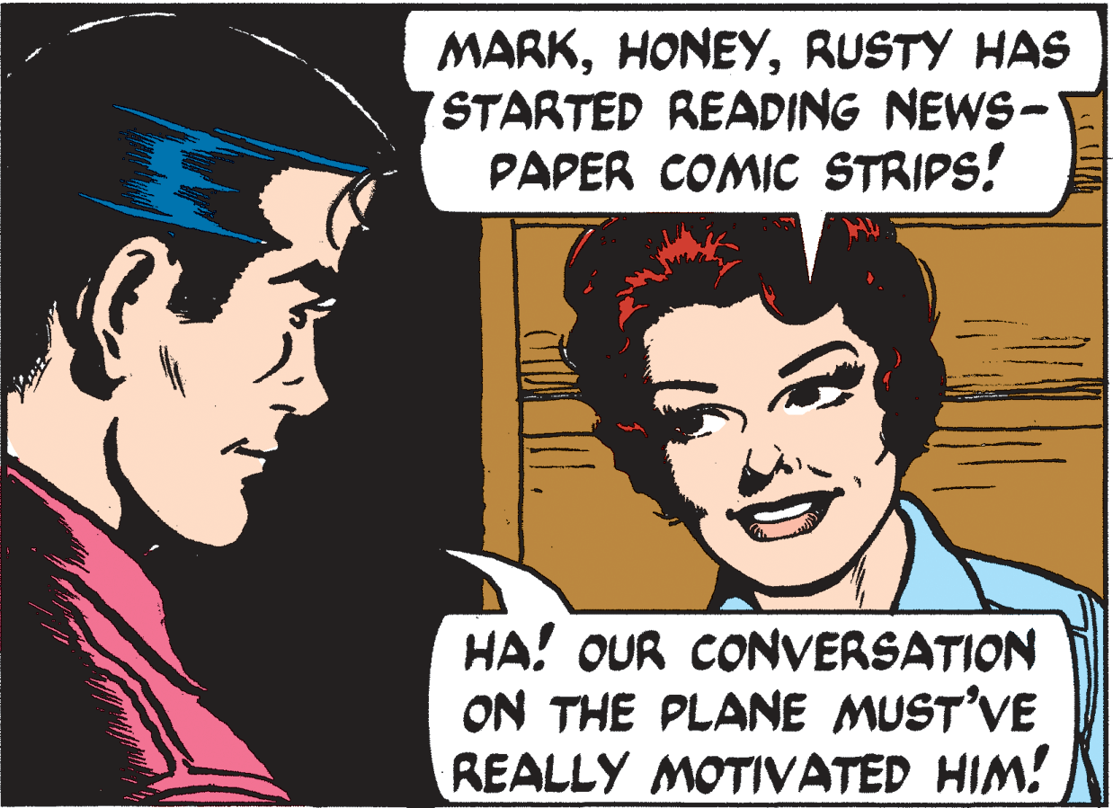 Jaw OCR: MARKRUSTY HAS STARTED READING NEWS- PAPER COMIC STRIPS! HA! OUR CONVERSATION ON THE PLANE MUST'VE REALLY MOTIVATED HIM! MARKRUSTY HAS STARTED READING NEWS- PAPER COMIC STRIPS! HA! OUR CONVERSATION ON THE PLANE MUST'VE REALLY MOTIVATED HIM!