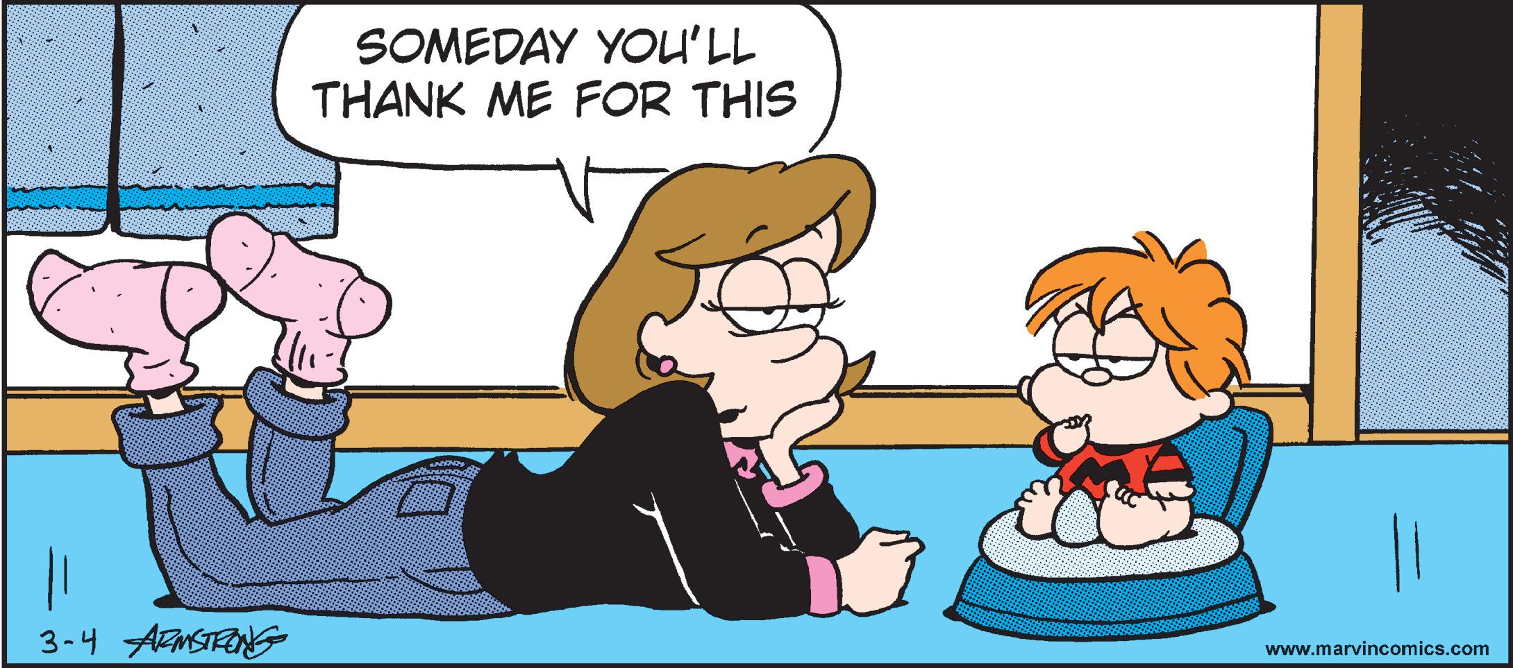 Happy OCR: SOMEDAY YOU'LL THANK ME FOR THIS 3-4 ARNSTENG www.marvincomics.com SOMEDAY YOU'LL THANK ME FOR THIS 3-4 ARNSTENG www.marvincomics.com