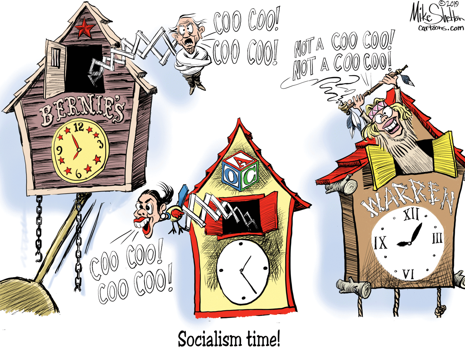 Wall clock OCR: Cartoons.com COO COOT NOTA CO0 COO! OT A COO COO! 12 * XI - IX / in CO0 COO! Socialism time! Cartoons.com COO COOT NOTA CO0 COO! OT A COO COO! 12 * XI - IX / in CO0 COO! Socialism time!