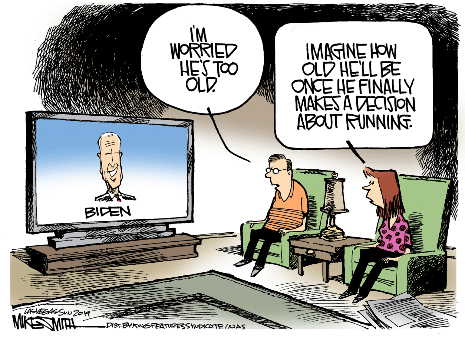 Office equipment OCR: IM WORRIED HES TOO OLD IMAGINE HOW ÖLD HELL BE ONCE HE FINALLY MAKESA DECISION ABOUT RUNNING. BIDEN LASNEEAS SUD ZOn MIKEMIH DIST BYAINSFEATURESSYNDICATEINAS IM WORRIED HES TOO OLD IMAGINE HOW ÖLD HELL BE ONCE HE FINALLY MAKESA DECISION ABOUT RUNNING. BIDEN LASNEEAS SUD ZOn MIKEMIH DIST BYAINSFEATURESSYNDICATEINAS