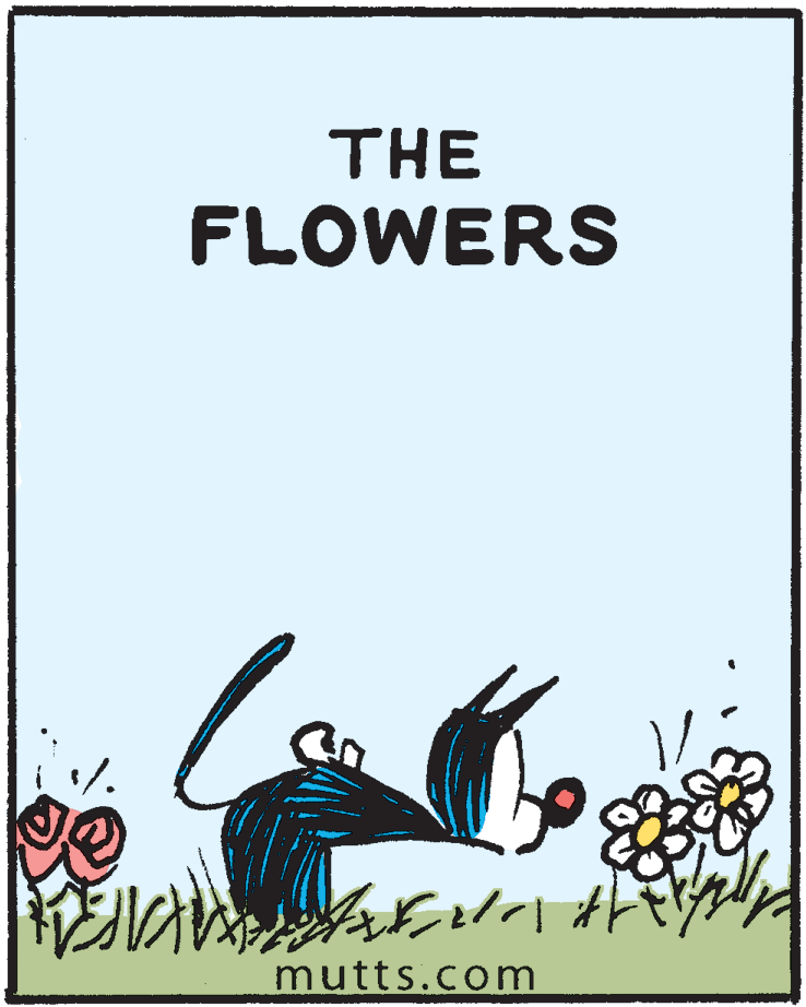 Fictional character OCR: THE FLOWERS mutts.com THE FLOWERS mutts.com