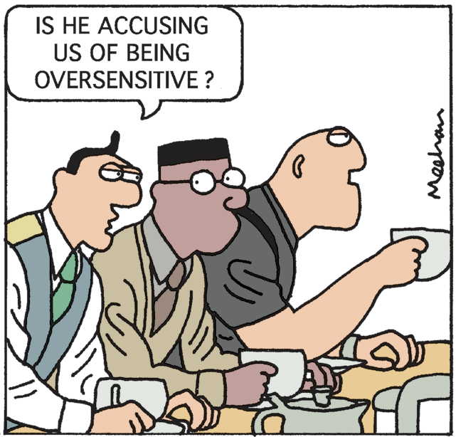 Animation OCR: IS HE ACCUSING US OF BEING OVERSENSITIVE ? Meehan IS HE ACCUSING US OF BEING OVERSENSITIVE ? Meehan