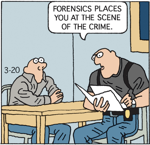 Rectangle OCR: FORENSICS PLACES YOU AT THE SCENE OF THE CRIME. 3-20 FORENSICS PLACES YOU AT THE SCENE OF THE CRIME. 3-20