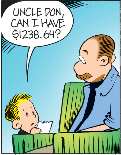 Mammal OCR: UNCLE DONCAN I HAVE $1238.64? UNCLE DONCAN I HAVE $1238.64?