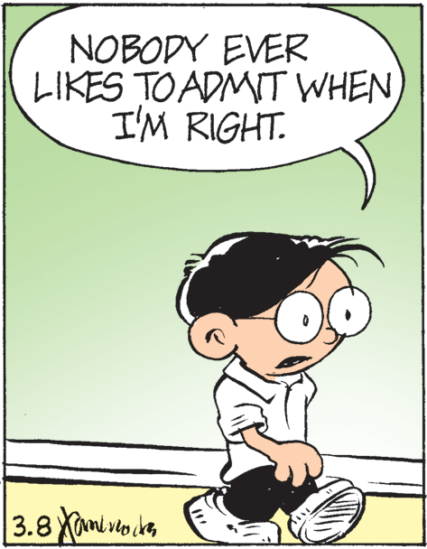 Happy OCR: NOBODY EVER LIKES TO ADMIT WHEN I'M RIGHT. NOBODY EVER LIKES TO ADMIT WHEN I'M RIGHT.