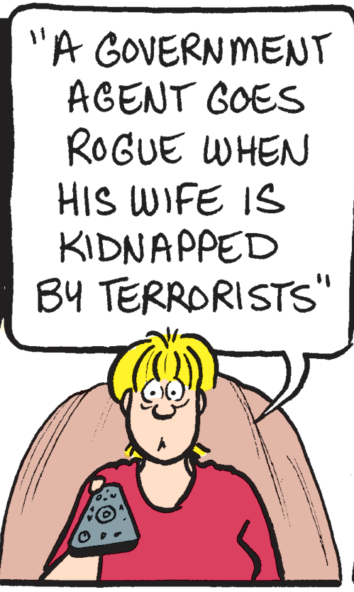 Human OCR: "A GOVERNMENT AGENT GOES ROGUE WHEN HIS WIFE IS KIDNAPPED B4 TERRORISTS" "A GOVERNMENT AGENT GOES ROGUE WHEN HIS WIFE IS KIDNAPPED B4 TERRORISTS"