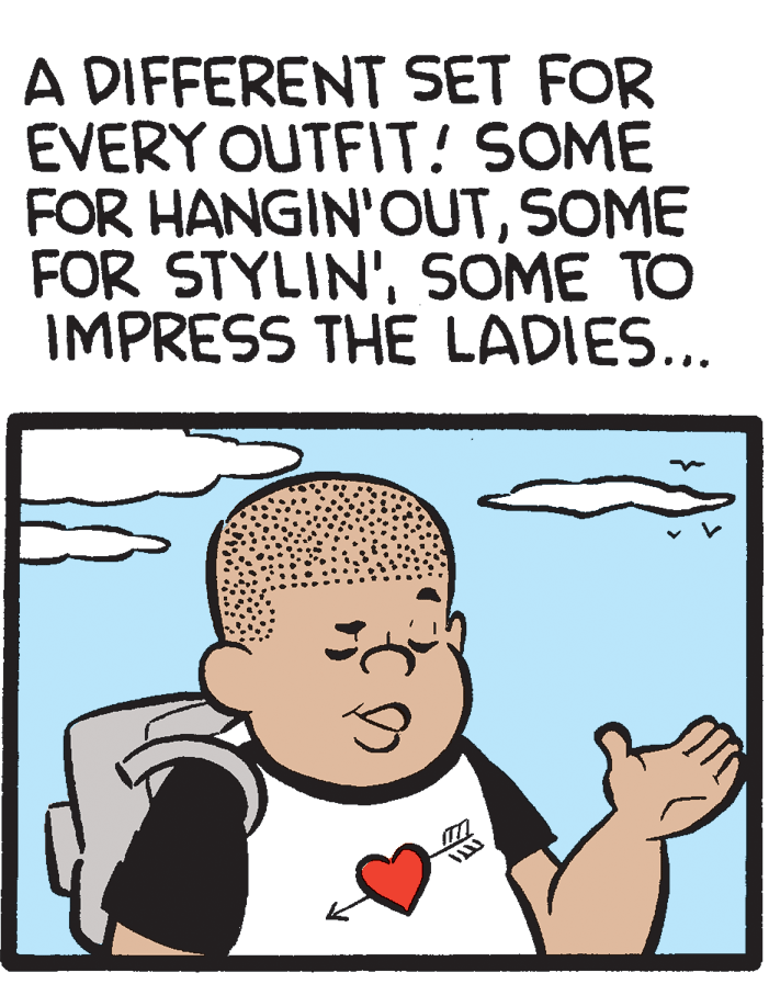 Humour OCR: A DIFFERENT SET FOR EVERY OUTFIT! SOME FOR HANGIN'OUTSOME FOR STYLIN'SOME TO IMPRESS THE LADIES... A DIFFERENT SET FOR EVERY OUTFIT! SOME FOR HANGIN'OUTSOME FOR STYLIN'SOME TO IMPRESS THE LADIES...
