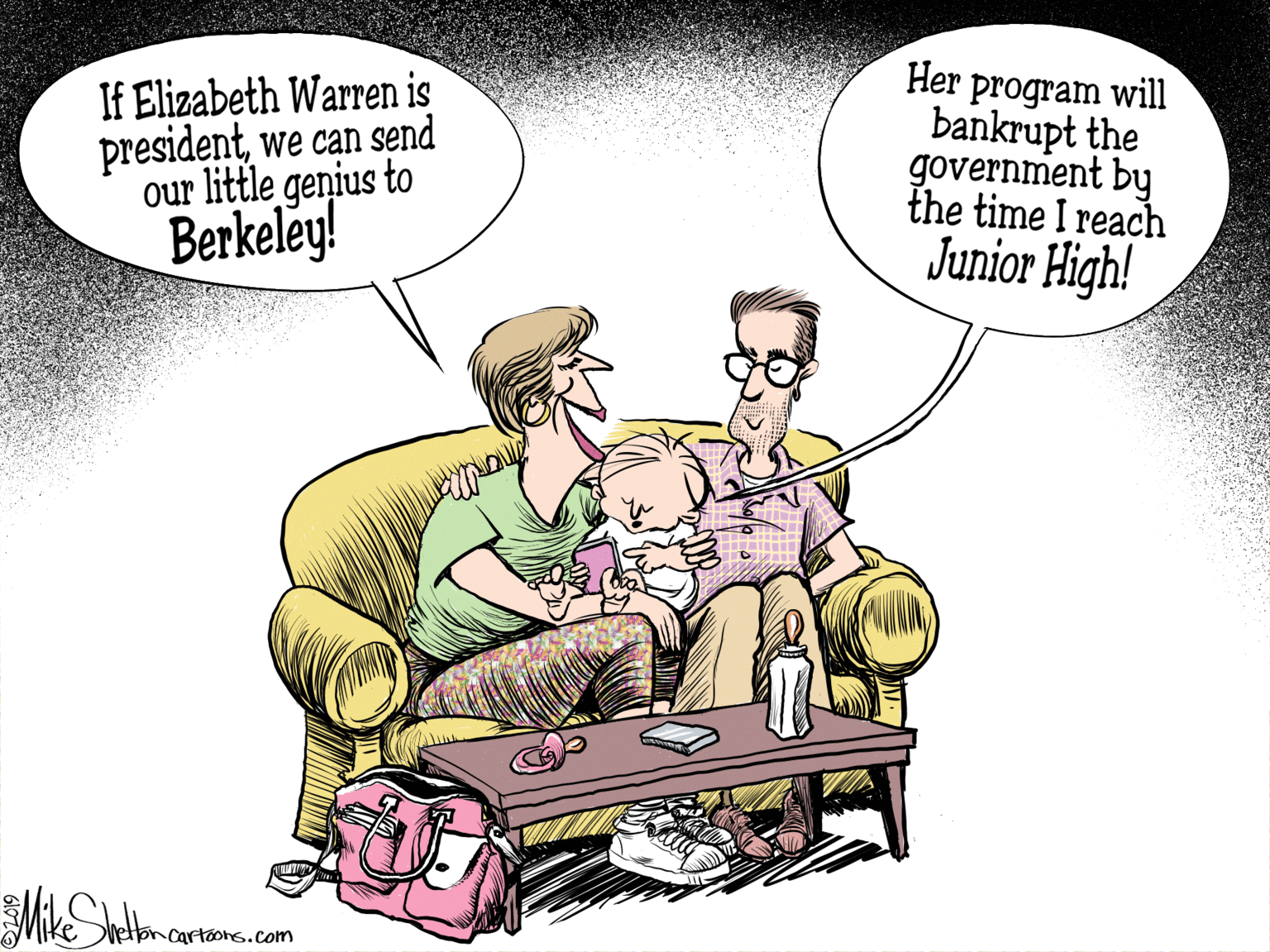 Font OCR: If Elizabeth Warren is presidentwe can send our little genius to Berkeley! Her program will bankrupt the government by the time I reach Junior High! Mettoncartoone6.com If Elizabeth Warren is presidentwe can send our little genius to Berkeley! Her program will bankrupt the government by the time I reach Junior High! Mettoncartoone6.com