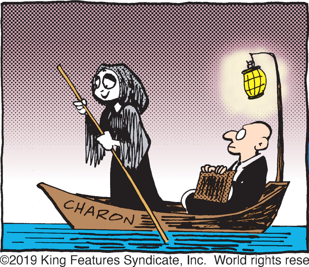 Font OCR: CHARONInc. World rights rese CHARONO2019 King Features SyndicateInc. World rights rese