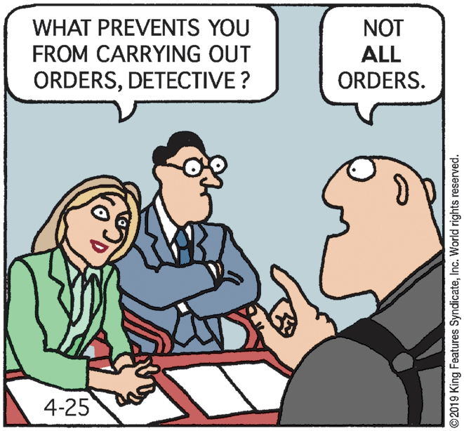 Font OCR: WHAT PREVENTS YOU FROM CARRYING OUT NOT ALL ORDERSDETECTIVE ? ORDERS. 4-25 ©2019 King Features SyndicateInc. World rights reserved. WHAT PREVENTS YOU FROM CARRYING OUT NOT ALL ORDERSDETECTIVE ? ORDERS. 4-25 ©2019 King Features SyndicateInc. World rights reserved.
