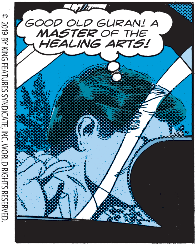 Musical instrument accessory OCR: GOOD OLD GURAN! A MASTER OF THE HEALING ARTS! © 2019 BY KING FEATURES SYNDICATEINC. WORLD RIGHTS RESERVED. GOOD OLD GURAN! A MASTER OF THE HEALING ARTS! © 2019 BY KING FEATURES SYNDICATEINC. WORLD RIGHTS RESERVED.