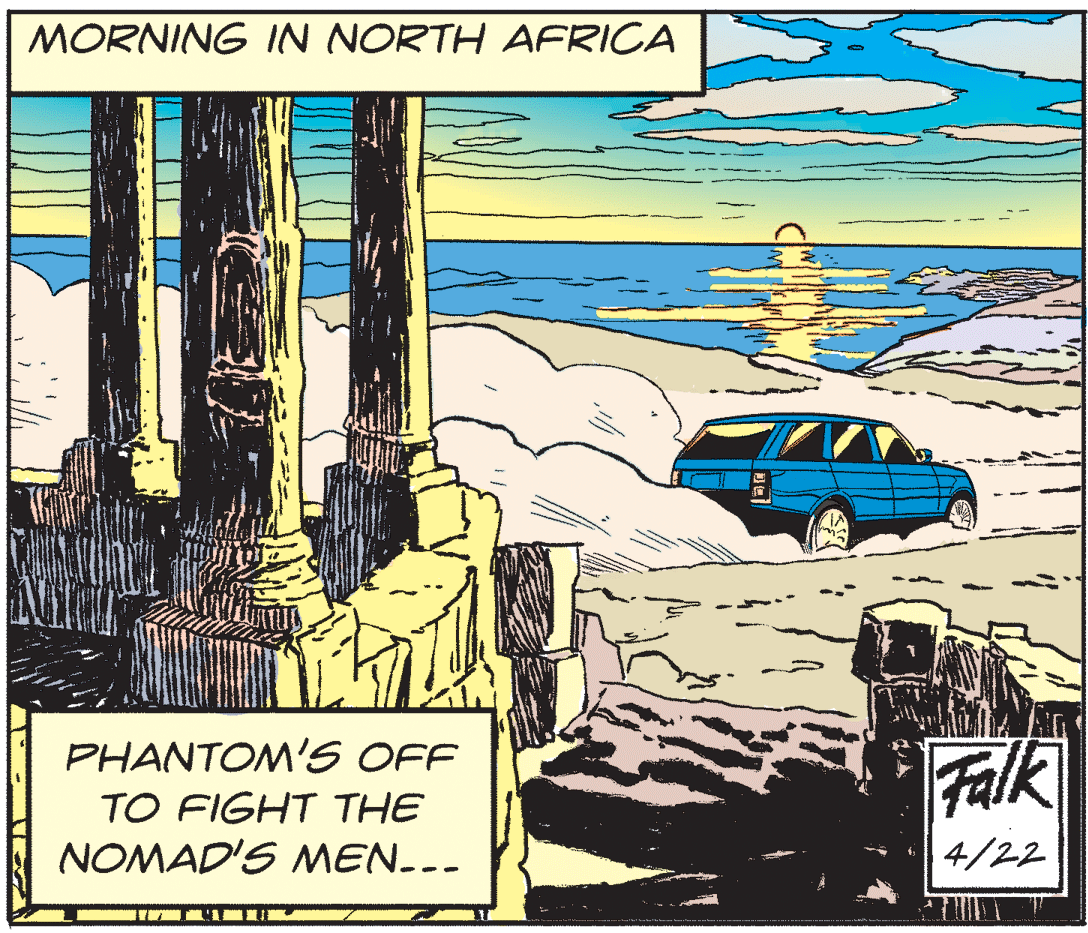 Art OCR: MORNING IN NORTH AFRICA PHANTOM'SS OFF Falk TO FIGHT THE NOMAD'S MEN--- 4/22 Ir '1 ?! MORNING IN NORTH AFRICA PHANTOM'SS OFF Falk TO FIGHT THE NOMAD'S MEN--- 4/22 Ir ' 1 ? !