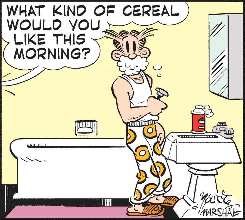 Clip art OCR: WHAT KIND OF CEREAL WOULD VOU LIKE THIS MORNING? MARSHA WHAT KIND OF CEREAL WOULD VOU LIKE THIS MORNING? MARSHA
