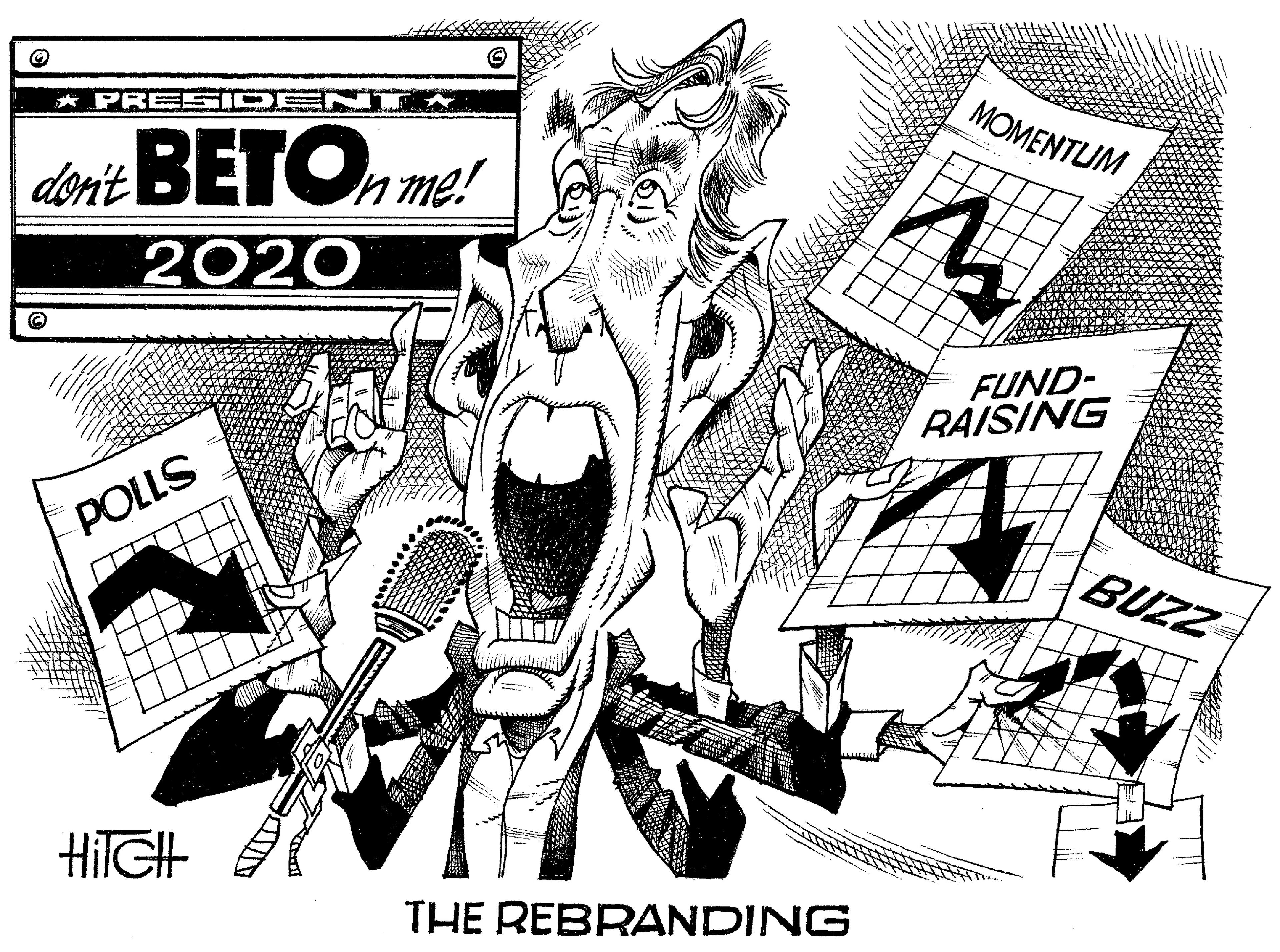 Graphics OCR: * PRESIDI MOMENTLIM don't BETOn me! 2020 FUND- RAISING POLLS BUZZ HIIGH THE REBRANDING * PRESIDI MOMENTLIM don't BETOn me! 2020 FUND- RAISING POLLS BUZZ HIIGH THE REBRANDING