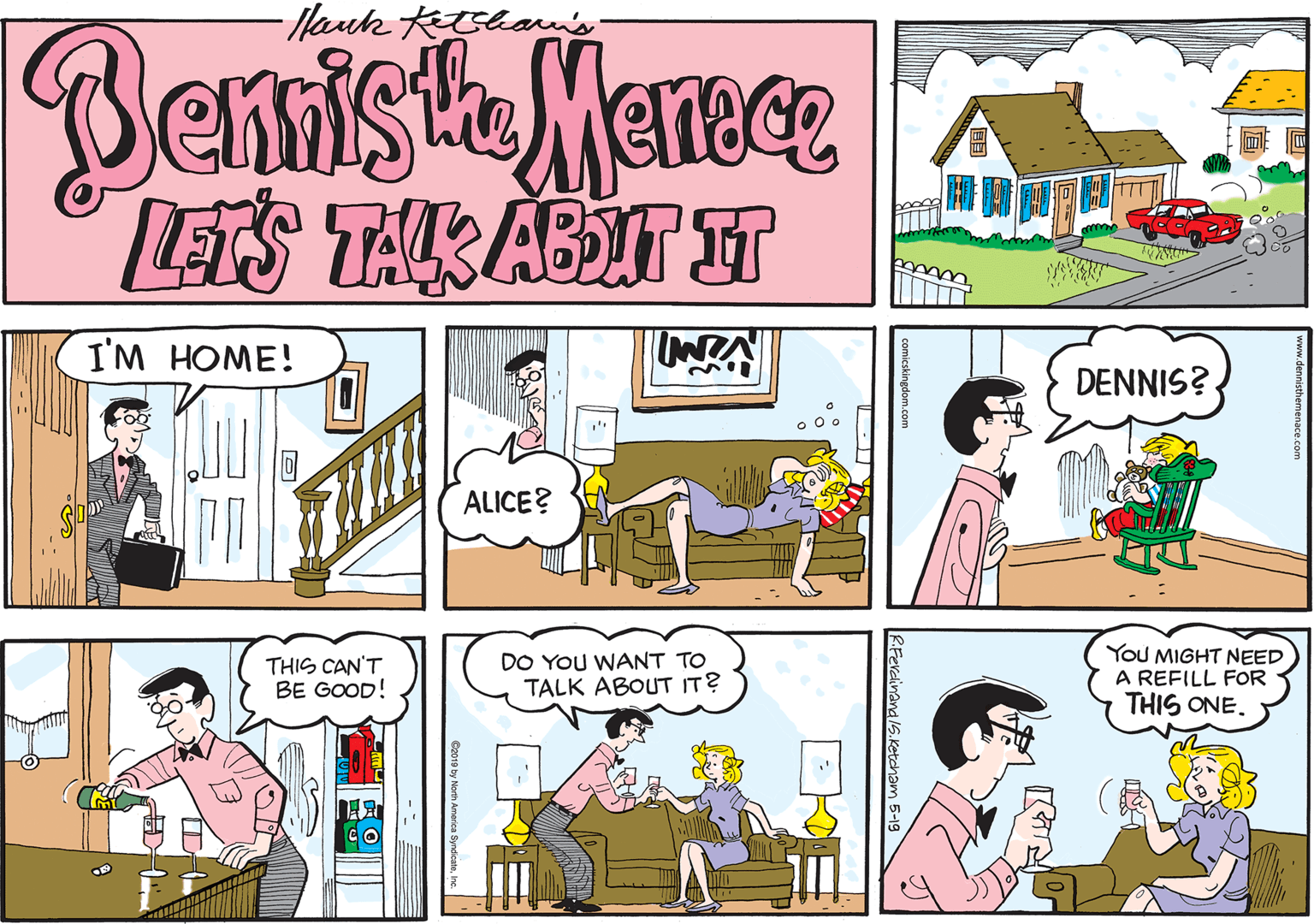 Sharing OCR: Mauk Ktslan's BenisteMarece LETS TALK ABT T imm I'M HOME! DENNIS? ALICE? THIS CAN'T BE GOOD! DO YOU WANT TO TALK ABOUT IT? You MIGHT NEED A REFILL FOR THIS ONE. Mauk Ktslan's BenisteMarece LETS TALK ABT T imm I'M HOME! DENNIS? ALICE? THIS CAN'T BE GOOD! DO YOU WANT TO TALK ABOUT IT? You MIGHT NEED A REFILL FOR THIS ONE.