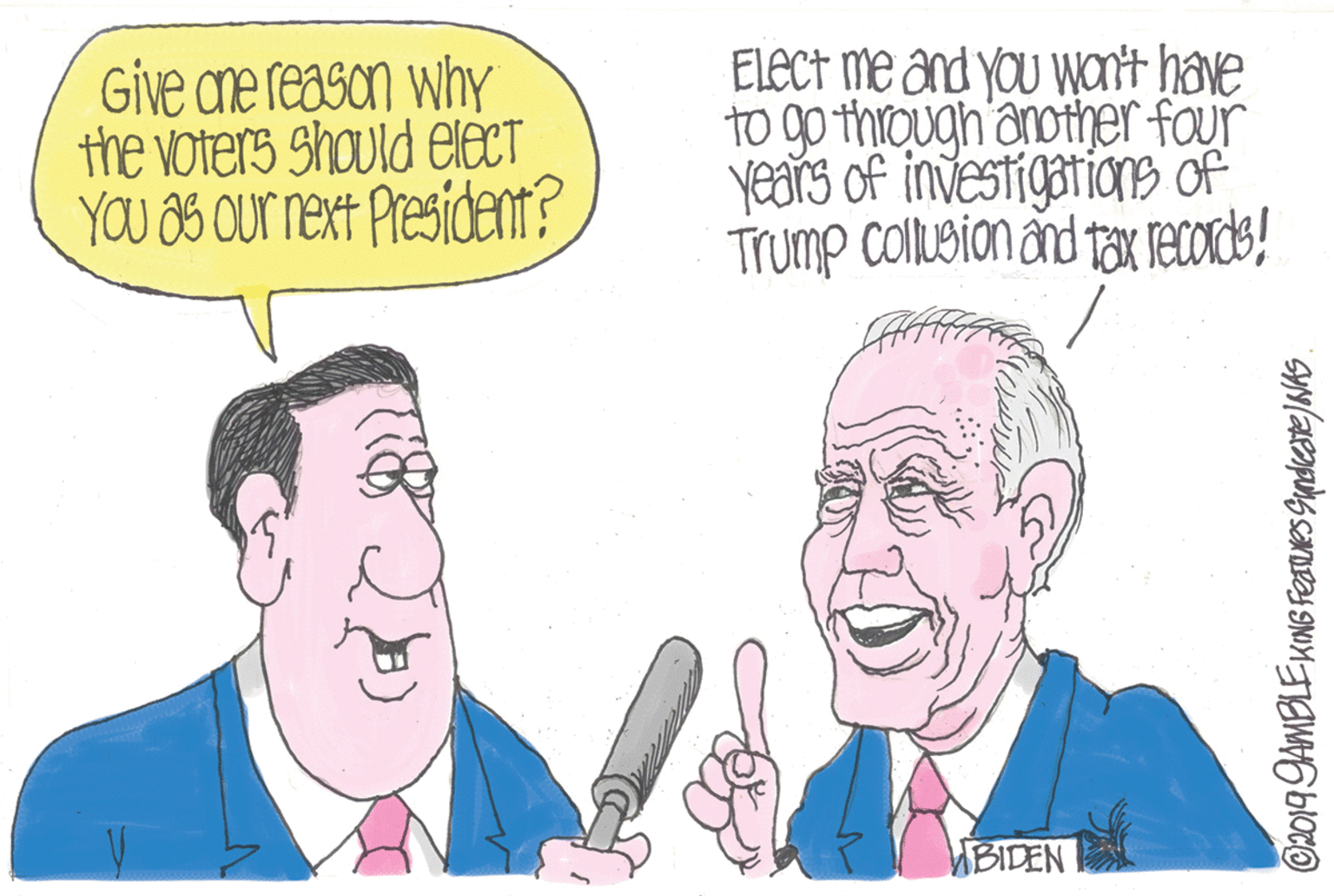 Sharing OCR: Give ane reason why the voters should eleCT YOU 0S Our next Prasident? ELECT me and you wa't have to go through another four years of investigationB Of Trump collueion nd taK records! MBIDEN ©2019 9AMBLEKONG FESUKS Gundeste)NA . Give ane reason why the voters should eleCT YOU 0S Our next Prasident? ELECT me and you wa't have to go through another four years of investigationB Of Trump collueion nd taK records! MBIDEN ©2019 9AMBLEKONG FESUKS Gundeste)NA .