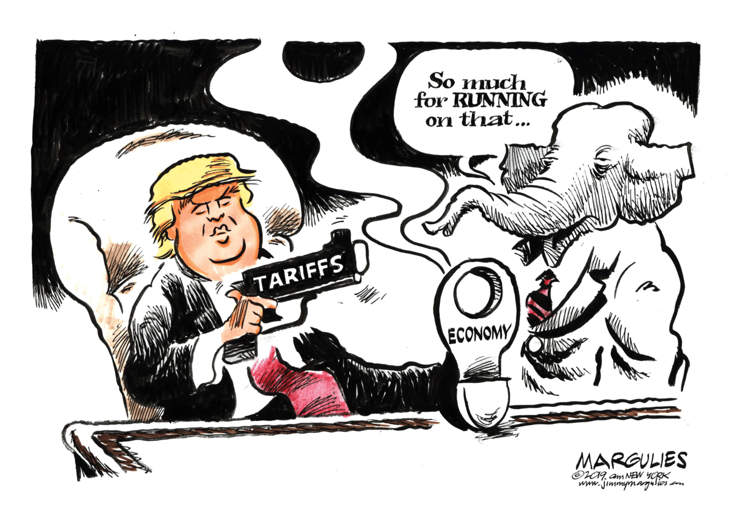 Clip art OCR: So much for RUNNING on that... TARIFFS ECONOMY MARGULIES Oa9. am NEW YORK www.jimmymargulies m So much for RUNNING on that... TARIFFS ECONOMY MARGULIES Oa9. am NEW YORK www.jimmymargulies m