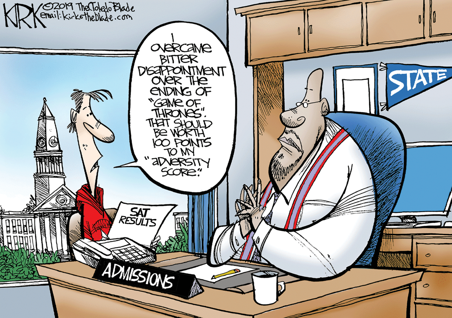 Fictional character OCR: KRK (02019 The Toledo Blade enail:kirkstheDlade.com OvERCAMe BITTER DISEFPOINTMENT OVER THE ENDING OF "GAME OF THRONES". THET SHOULD Be WORTH pO PONTS TO MN aDvERSITY SCORE STATE SAT RESULTS ADMISSIONS KRK (02019 The Toledo Blade enail:kirkstheDlade.com OvERCAMe BITTER DISEFPOINTMENT OVER THE ENDING OF "GAME OF THRONES". THET SHOULD Be WORTH pO PONTS TO MN aDvERSITY SCORE STATE SAT RESULTS ADMISSIONS