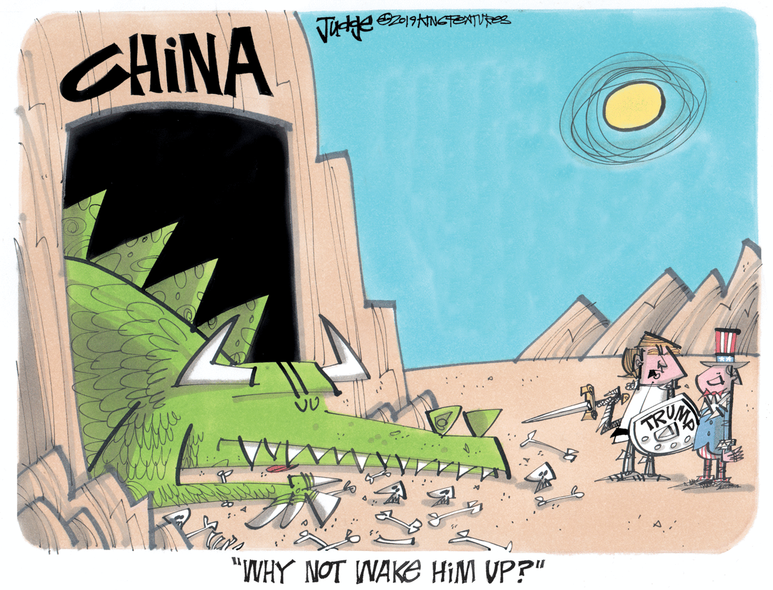 Paper OCR: CHINA TRUM "WHY NOT WAKE HiM UP?" CHINA TRUM "WHY NOT WAKE HiM UP?"