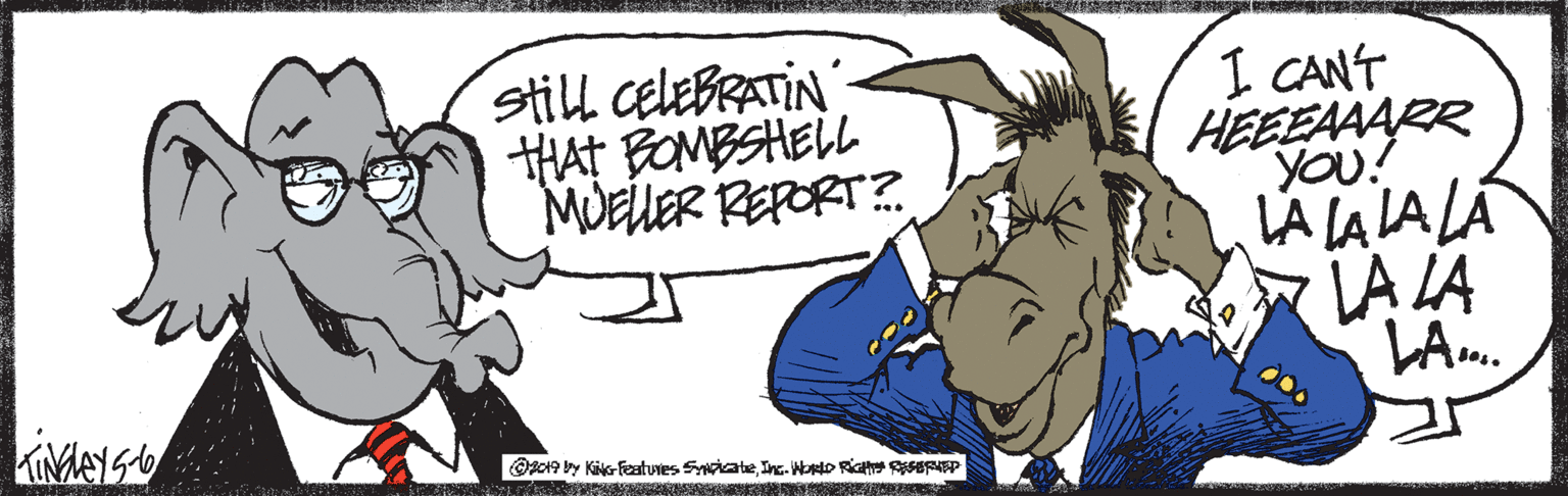 Artwork OCR: still CELEBRATIN HHAT BCMESHELL MUELLER REPORT ? I CAN'T HEEEAAARR YOU! LA LA LA LA LA LA LAm. O19 y Kis-Featuves SyateIne. Woto Ria seREP still CELEBRATIN HHAT BCMESHELL MUELLER REPORT ? I CAN'T HEEEAAARR YOU! LA LA LA LA LA LA LAm. O19 y Kis-Featuves SyateIne. Woto Ria seREP