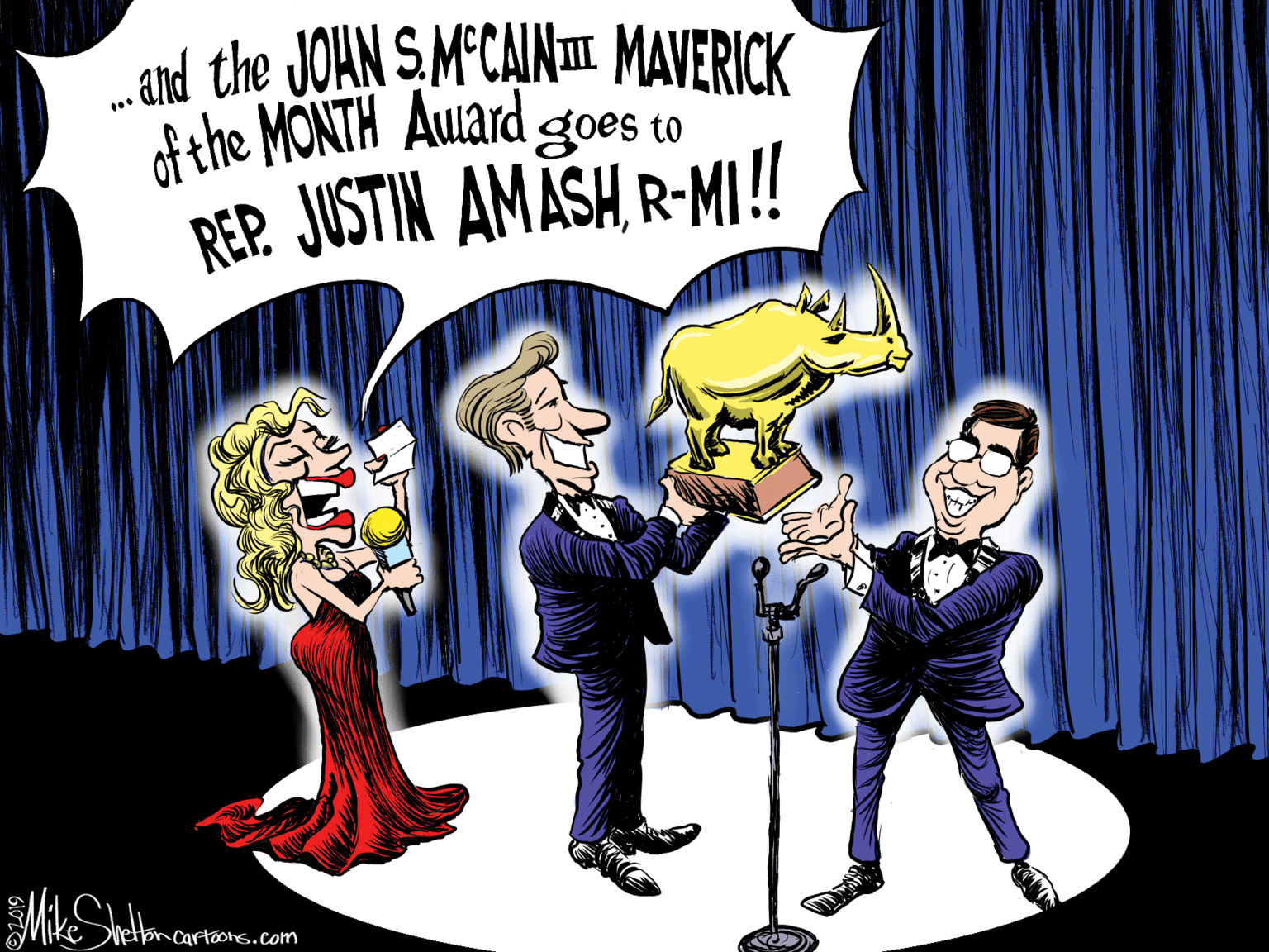 Graphics OCR: and the JOHN SMECAIN MAVERICK of the MONTH Auard goes to REP. JUSTIN AMASH R-MI!! Honcartoons.Com and the JOHN SMECAIN MAVERICK of the MONTH Auard goes to REP. JUSTIN AMASH R-MI!! Honcartoons.Com