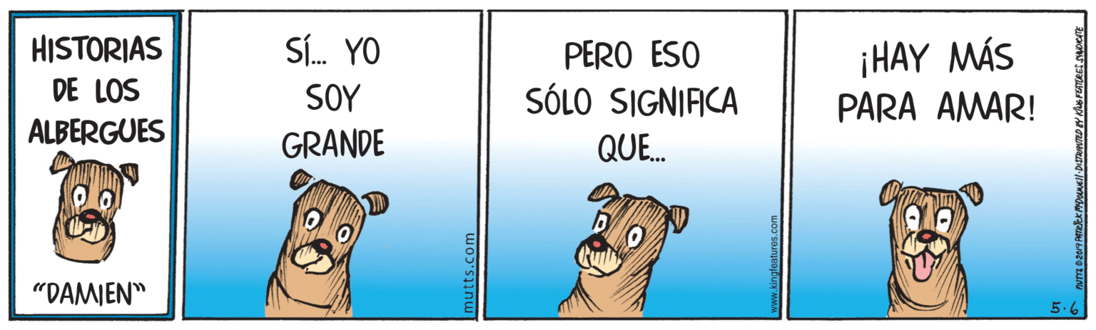 Adaptation OCR: HISTORIAS SÍ. YO PERO ESO ¡HAY MÁS DE LOS SOY s?10 SIGNIFCA PARA AMAR! ALBERGUES GRANDE QUE. "DAMEN" mutts.com HISTORIAS SÍ. YO PERO ESO ¡HAY MÁS DE LOS SOY s?10 SIGNIFCA PARA AMAR! ALBERGUES GRANDE QUE. "DAMEN" mutts.com