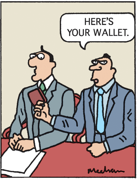 Fiction OCR: HERE'S YOUR WALLET. Meahram HERE'S YOUR WALLET. Meahram