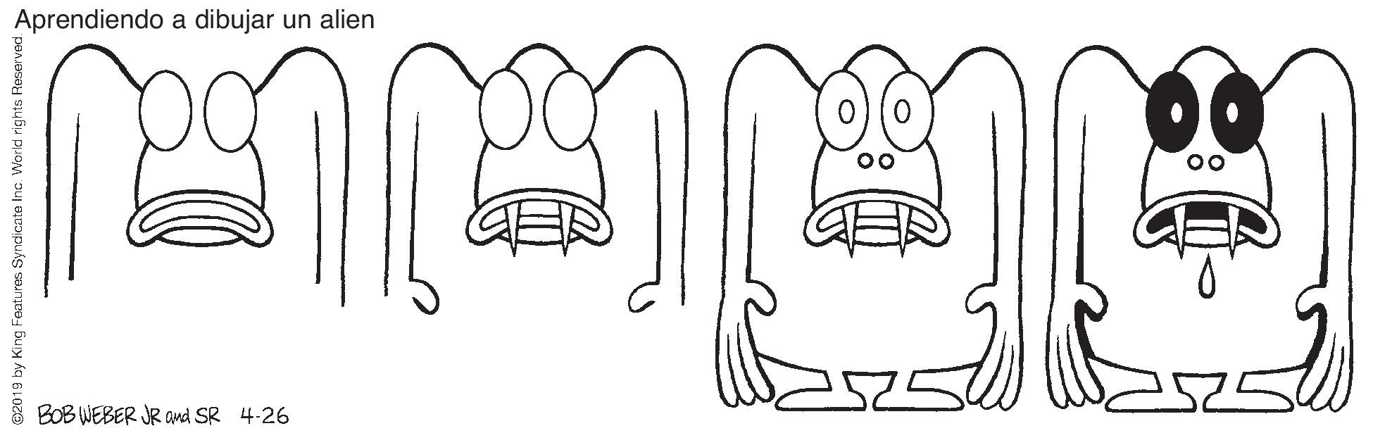 Sleeve OCR: Aprendiendo a dibujar un alien 00 BOB WEBER JR and SR 4-26 ndicate Inc. Aprendiendo a dibujar un alien 00 BOB WEBER JR and SR 4-26 ndicate Inc.