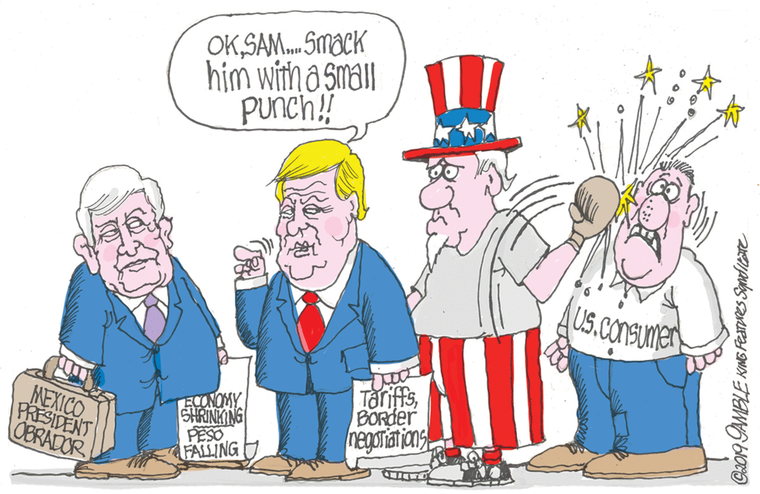 Finger OCR: OKSAM. Smack him with a Small Punch! Aus.consumed MEXICO PRESIDENT OBRADOR ECONOMY SHRINKING PESO FALLING Tariffs BORder negoriations. Ca019 AMBLE KME FearTARES Sanditate OKSAM. Smack him with a Small Punch! Aus.consumed MEXICO PRESIDENT OBRADOR ECONOMY SHRINKING PESO FALLING Tariffs BORder negoriations. Ca019 AMBLE KME FearTARES Sanditate