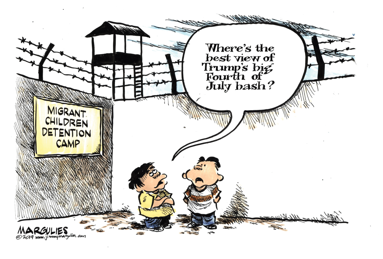Slope OCR: Where's the hest view of Trump's big Fourth of July bash? MIGRANT. CHILDREN DETENTION CAMP MARGULIES Ora9 www.jimmymargalinam Where's the hest view of Trump's big Fourth of July bash? MIGRANT. CHILDREN DETENTION CAMP MARGULIES Ora9 www.jimmymargalin