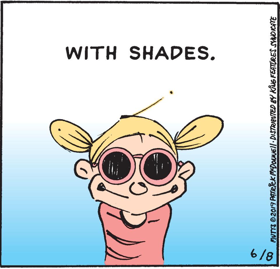 Line OCR: WITH SHADES. 6/8 MUTTS ©2019 PATRick MDONEll DISTRIBUTED BY KNG FEATORES SYNOCATE WITH SHADES. 6/8 MUTTS ©2019 PATRick MDONEll DISTRIBUTED BY KNG FEATORES SYNOCATE