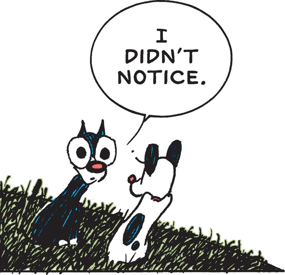 Drawing OCR: DIDN'T NOTICE. DIDN'T NOTICE.