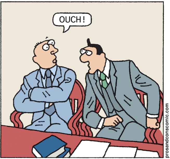 Pleased OCR: OUCH! prosandconscomic.com OUCH! prosandconscomic.com