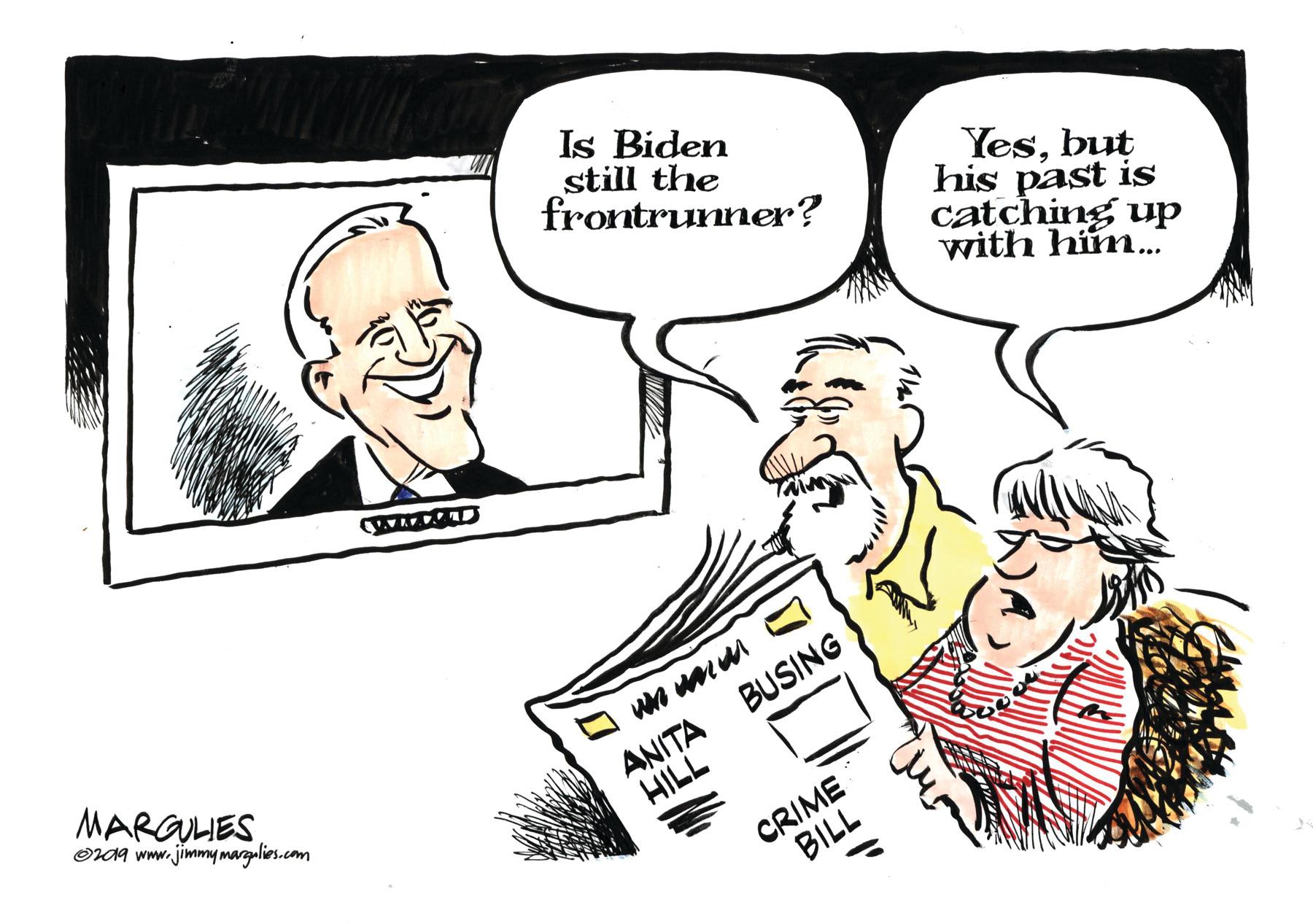 Gesture OCR: Is Biden still the frontrunner? Yesbut his past is catching up with him... MARGULIES OKA9 www.jimmy margulies.com BUSING ANITA HILL CRIME BILL Is Biden still the frontrunner? Yesbut his past is catching up with him... MARGULIES OKA9 www.jimmy margulies.com BUSING ANITA HILL CRIME BILL