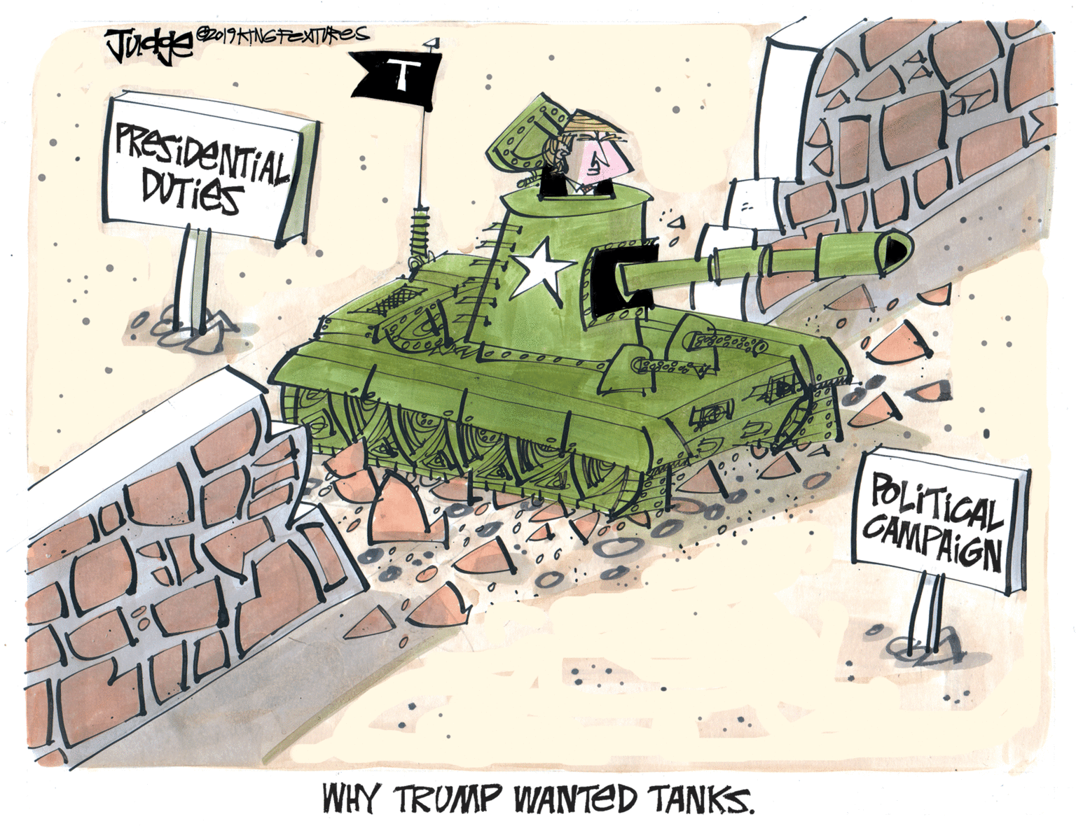 Parallel OCR: ?CEXTES PRESIDENTIAL DUTIES POLITICAL GAMPAIGN WHY TRUMP WANTED TANKS. ? CEXTES PRESIDENTIAL DUTIES POLITICAL GAMPAIGN WHY TRUMP WANTED TANKS.