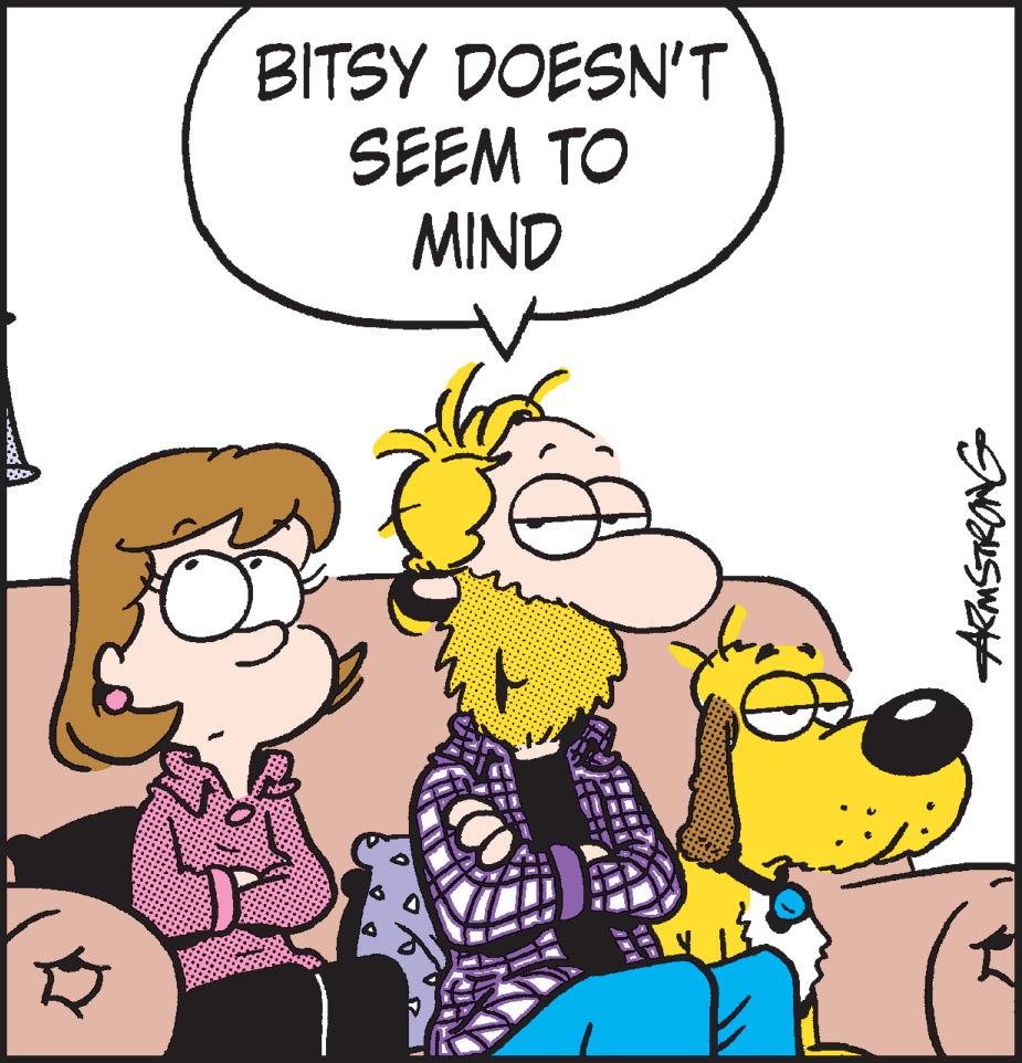 Animated cartoon OCR: BITSY DOESN'T SEEM TO MIND BITSY DOESN'T SEEM TO MIND
