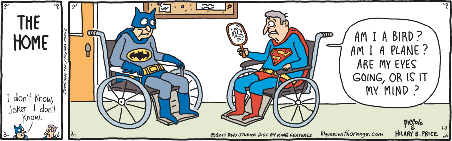 Parallel OCR: THE HOME AM I A BIRD? AM I A PLANE ? ARE MY EYES GOINGOR IS IT MY MIND ? I don't KnowJoker. I don't Know. piccolo HILARY B. PRICed 7-3 ©2019 RWO STUDIOS DIST. BY KING FEATURES Rhymes withorange.Com THE HOME AM I A BIRD? AM I A PLANE ? ARE MY EYES GOINGOR IS IT MY MIND ? I don't KnowJoker. I don't Know. piccolo HILARY B. PRICed 7-3 ©2019 RWO STUDIOS DIST. BY KING FEATURES Rhymes withorange.Com