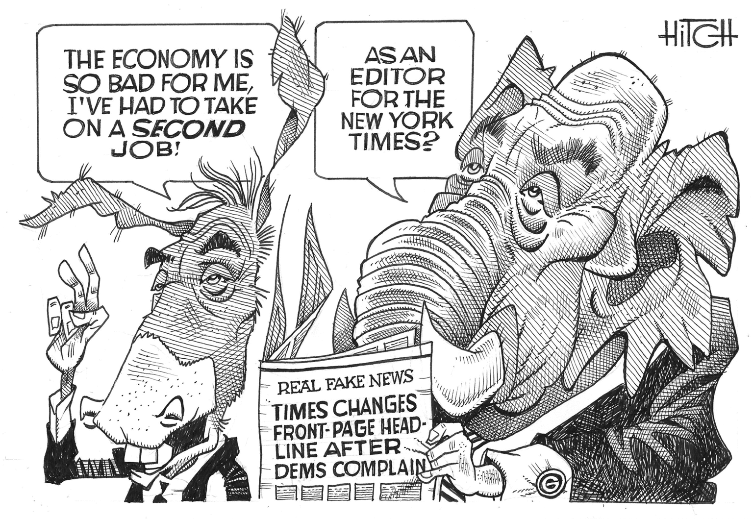 Paper OCR: THE ECONOMY IS SO BAD FOR MEI'VE HAD TO TAKE ON A SECOND JOB! AS AN EDITOR FOR THE NEW YORK TIMES? REAL FAKE NEWS TIMES CHANGES FRONT-PAGE HEAD- LINE AFTER DEMS COMPLAIN THE ECONOMY IS SO BAD FOR MEI'VE HAD TO TAKE ON A SECOND JOB! AS AN EDITOR FOR THE NEW YORK TIMES? REAL FAKE NEWS TIMES CHANGES FRONT-PAGE HEAD- LINE AFTER DEMS COMPLAIN