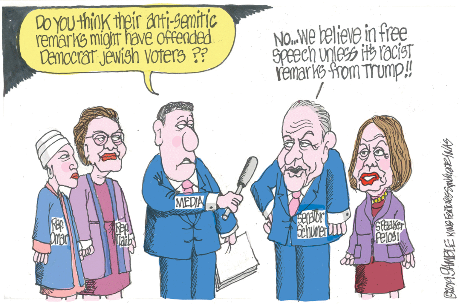 Organism OCR: DO YOU think their anti-semitic remarks might have offended Democrar jewish vOters ?? No..We believe in free Speech unless its 18CÍST Yemarks from Trump!! MEDIA Rep Staaker DO YOU think their anti-semitic remarks might have offended Democrar jewish vOters ?? No..We believe in free Speech unless its 18CÍST Yemarks from Trump!! MEDIA Rep Staaker