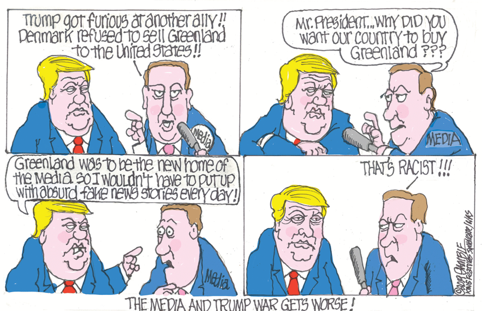 Interaction OCR: Trump got funious aranother ally! Denmark refused TO sell Greenland to the United States! MC.Aresident.why DID YOU want our countrY to buy Greeniand ??? MEDIA THATS RACIST ! Greenland wostobethe new home of the Media soIWOOULdn't have to putUP With absurd fake nEWS StOies Every day! Madia THE MEDIA AND TRUMP WAR GETS WORSE ! Trump got funious aranother ally! Denmark refused TO sell Greenland to the United States! MC.Aresident.why DID YOU want our countrY to buy Greeniand ??? MEDIA THATS RACIST ! Greenland wostobethe new home of the Media soIWOOULdn't have to putUP With absurd fake nEWS StOies Every day! Madia THE MEDIA AND TRUMP WAR GETS WORSE !