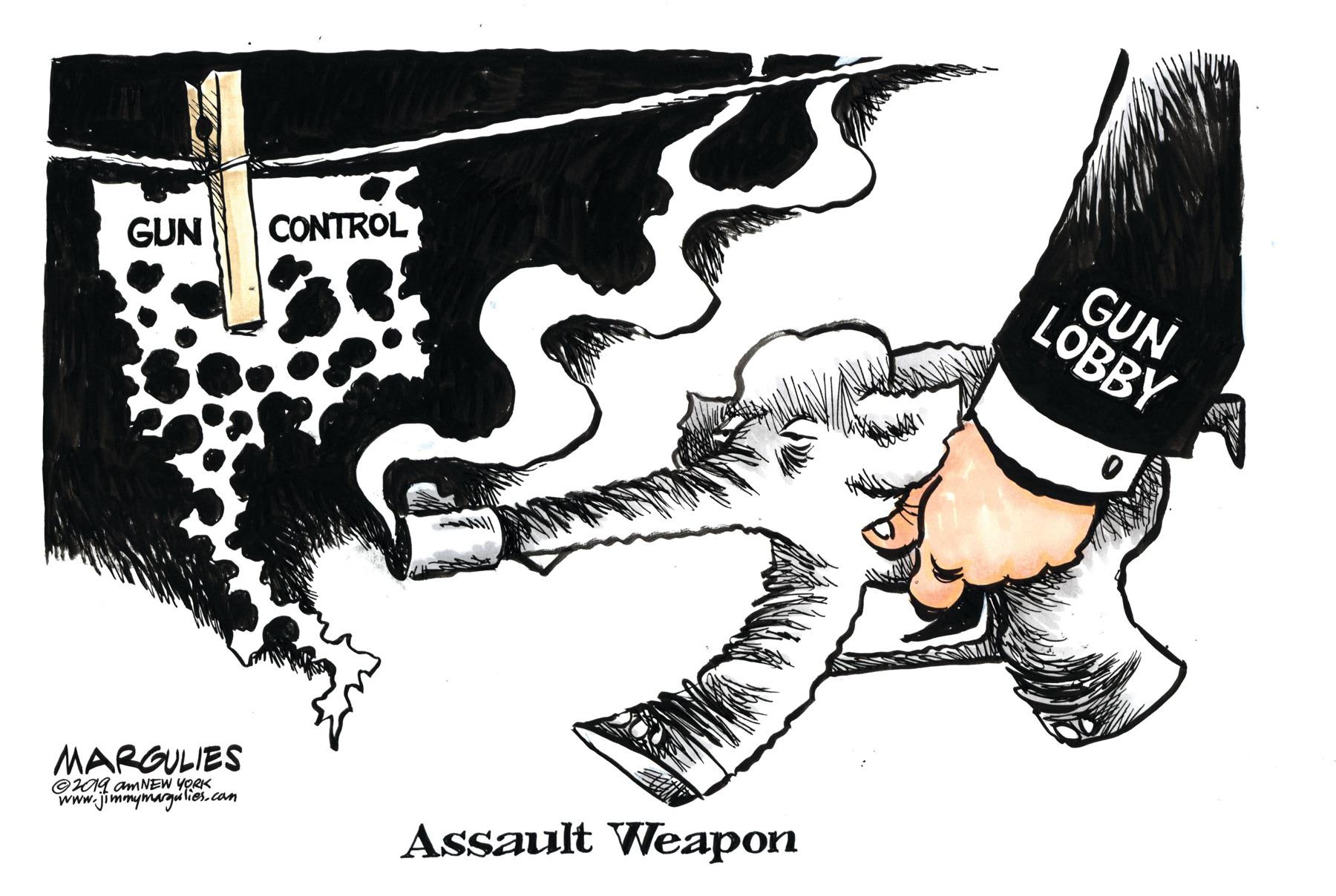 Clip art OCR: GUN LÖBBY CONTROL GUN MARGULIES @09 AMNEW YORK www.jimmymargu Ties.com Assault Weapon GUN LÖBBY CONTROL GUN MARGULIES @09 AMNEW YORK www.jimmymargu Ties.com Assault Weapon