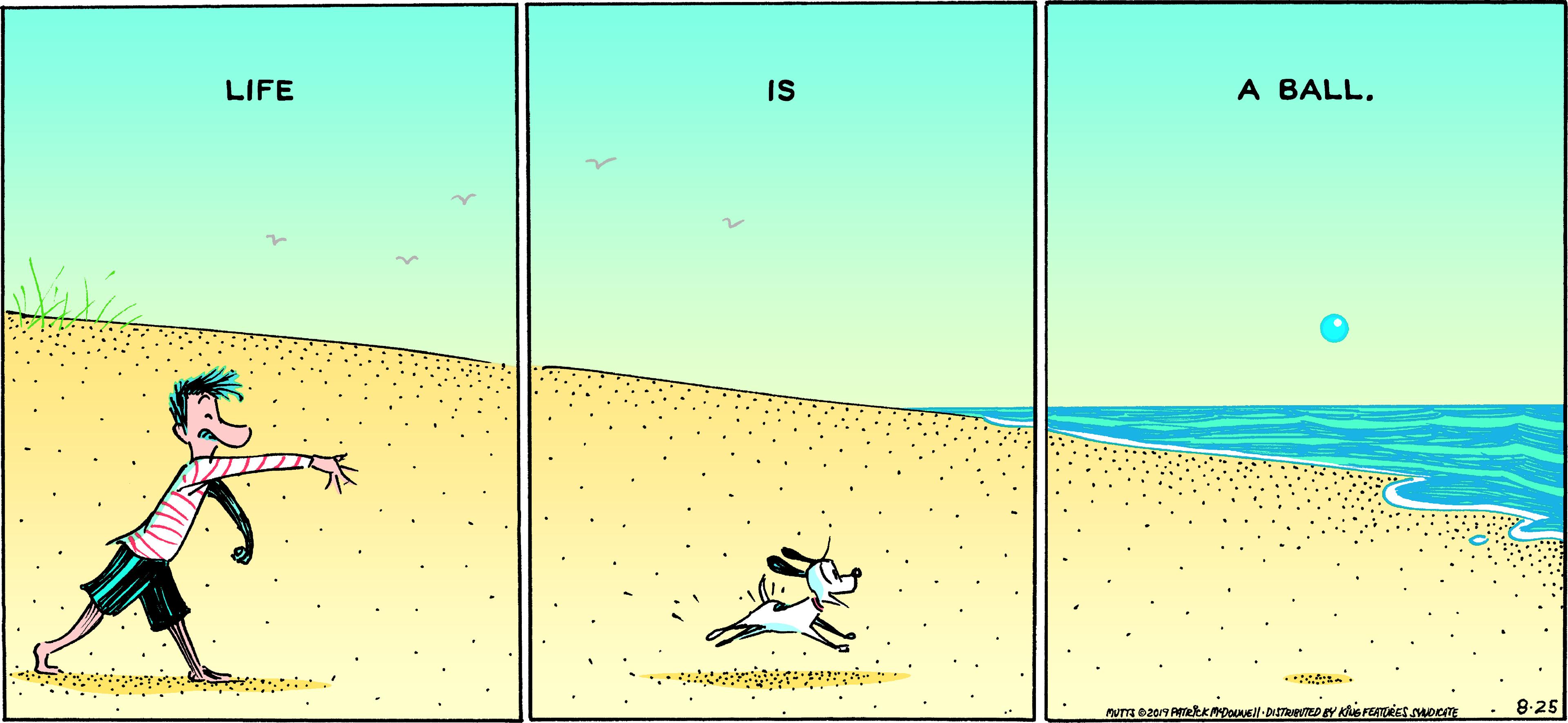 Illustration OCR: LIFE IS A BALL. 8.25 LIFE IS A BALL. 8.25