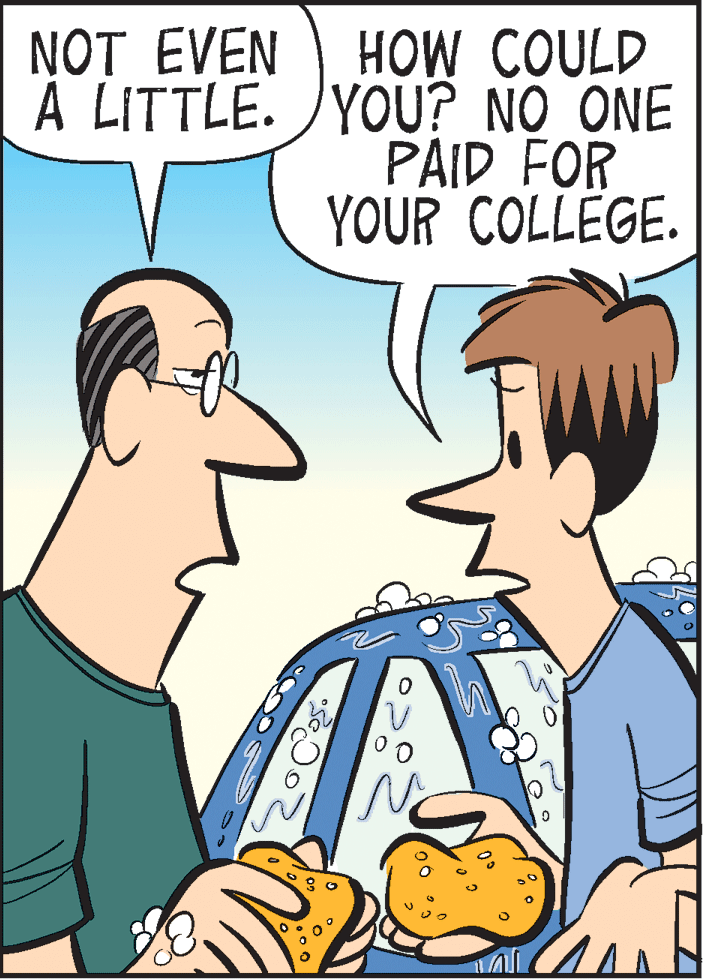 Neck OCR: NOT EVEN HOW COULD A LITTLE. YOU? NO ONE PAID FOR YOUR COLLEGE. NOT EVEN HOW COULD A LITTLE. YOU? NO ONE PAID FOR YOUR COLLEGE.