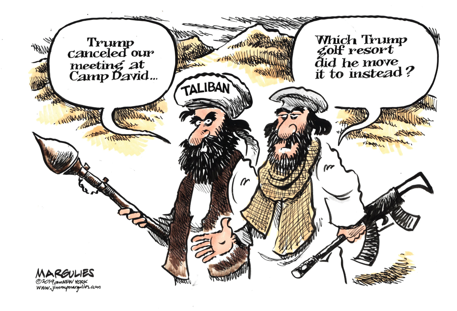 Sharing OCR: Which Trump golf resort did he move it to instead? Trump canceled our meeting at Camp Bavid. TALIBAN MARGULIES ©09amNEW YORK www.jimmymargaliesam Which Trump golf resort did he move it to instead? Trump canceled our meeting at Camp Bavid. TALIBAN MARGULIES ©09amNEW YORK www.jimmymargaliesam