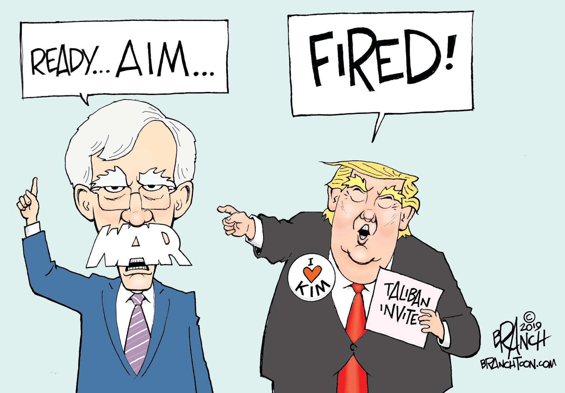 Animated cartoon OCR: READY... AIM.. FIRED! TALBAN INVTES TIM 2019 BRANCTEON.COM READY... AIM.. FIRED! TALBAN INVTES TIM 2019 BRANCTEON.COM