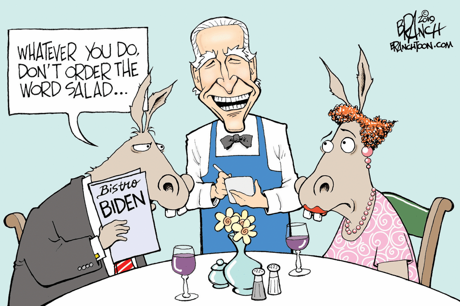 Animation OCR: WHATEVER YOU DO. DON'T ORDER THE WORD SALAD... FRANCHiOON.COM Bistro BIDEN WHATEVER YOU DO. DON'T ORDER THE WORD SALAD... FRANCHiOON.COM Bistro BIDEN