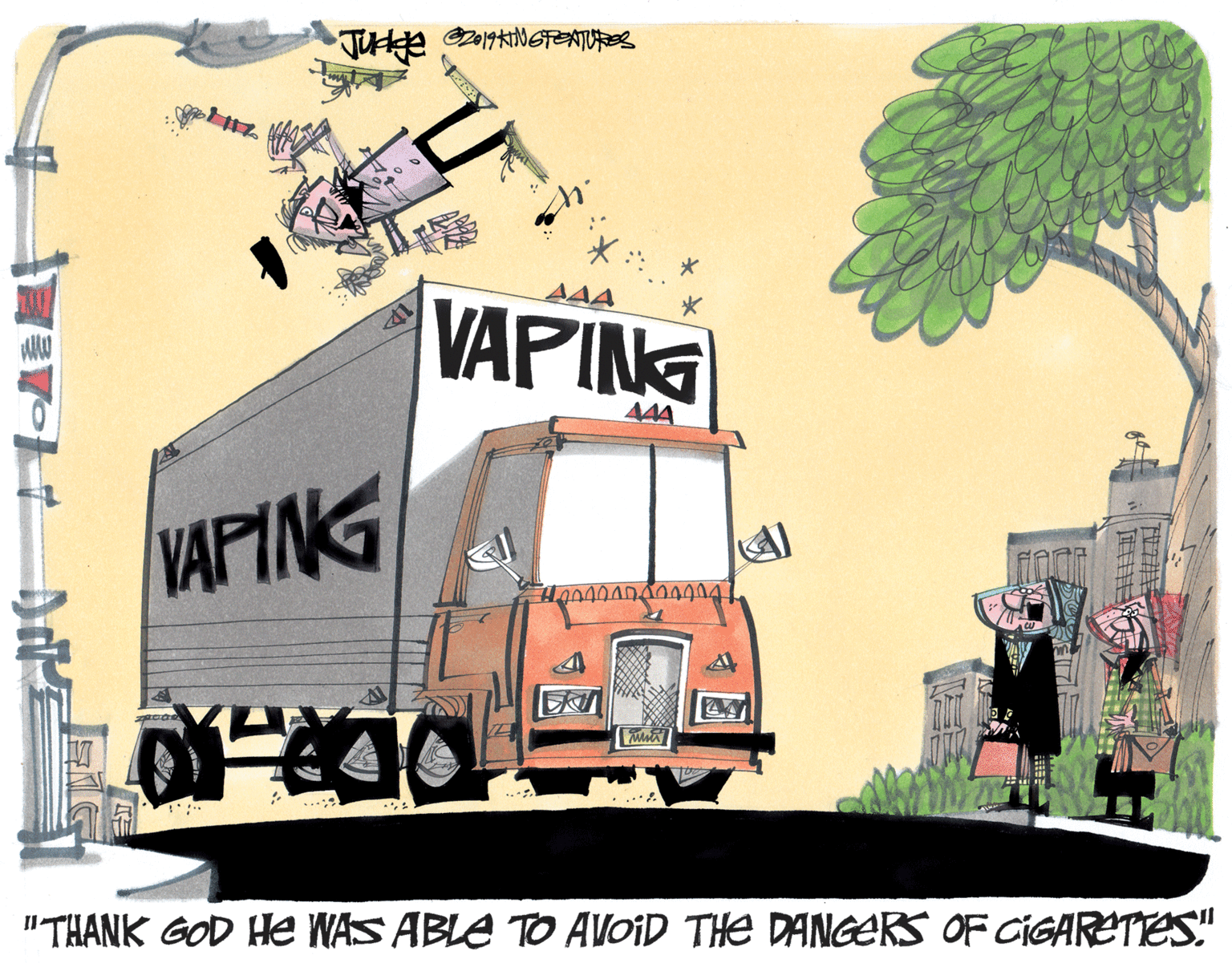 Rolling OCR: VAPING AAA 444 VAPING .... "THANK GOD He WAS ABLE TO AVOID THE DANGERS OF CIGARETTES" VAPING AAA 444 VAPING .... "THANK GOD He WAS ABLE TO AVOID THE DANGERS OF CIGARETTES"