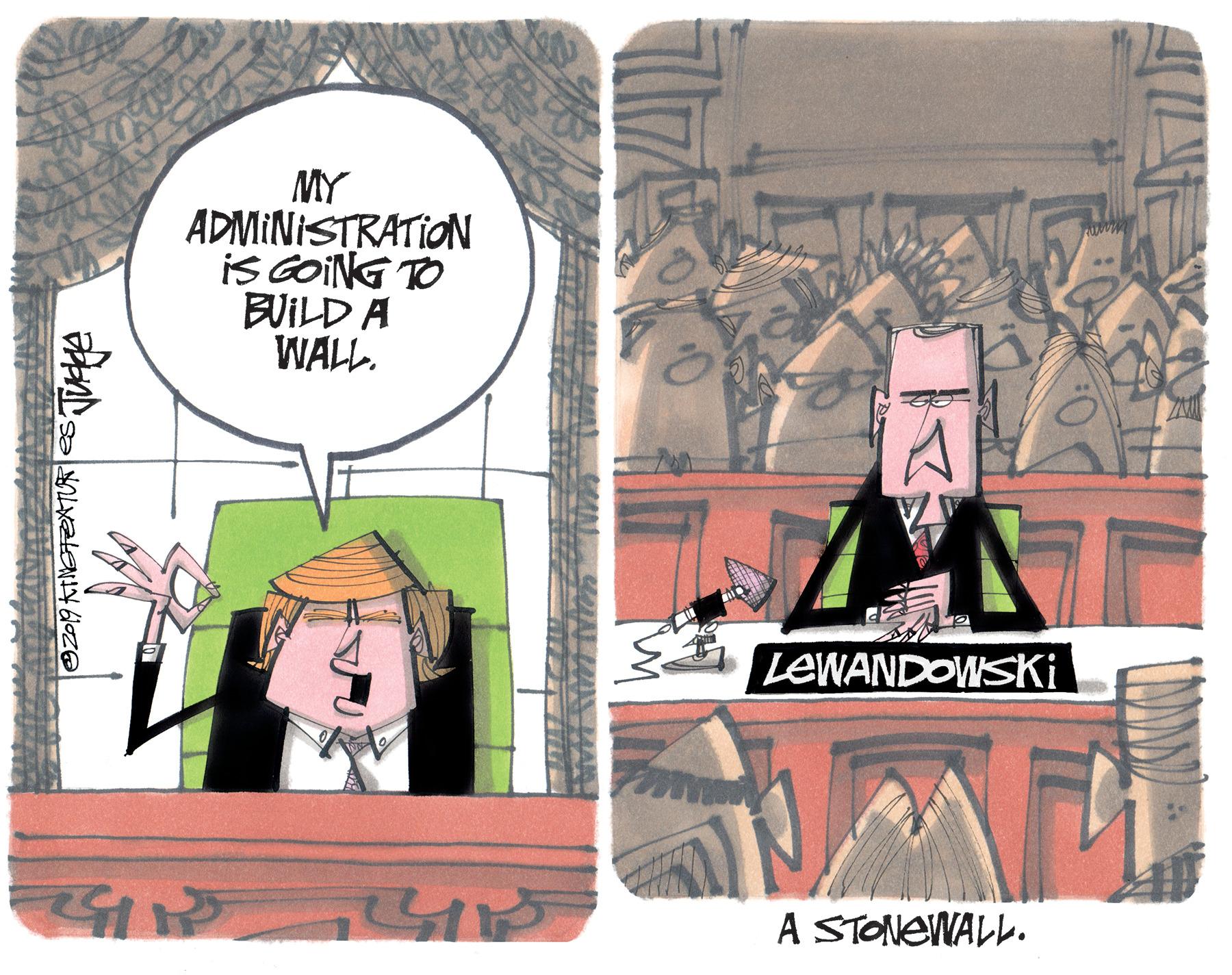 Animation OCR: MY ADMINISTRATION iS COING TO BUILD A WALL. LEWANDOWSKI A STONEWALL. MY ADMINISTRATION iS COING TO BUILD A WALL. LEWANDOWSKI A STONEWALL.
